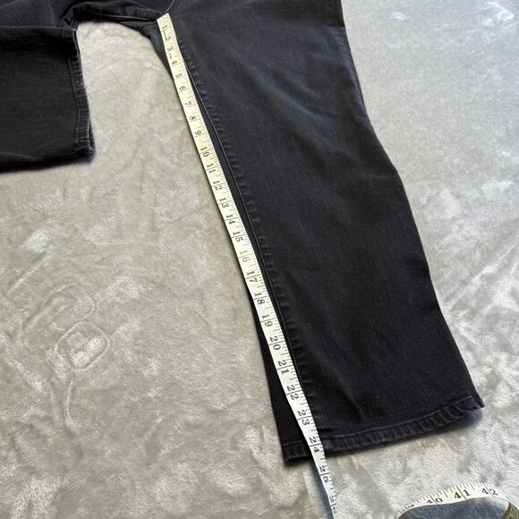 Quince Wide Leg Jeans Womens 32 Black High Rise Cropped Stretch Soft Denim - Picture 4 of 12